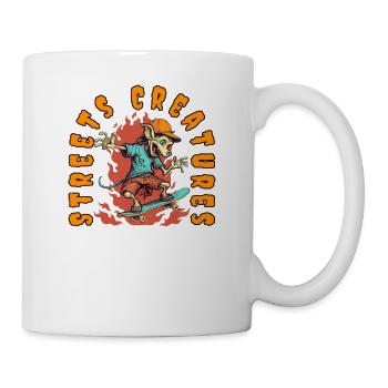 Skateboard Skater-Rampe Skaten Skating lustiges - Tasse - Weiß - Rechts