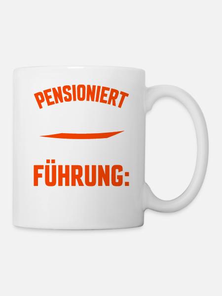 Rente Ruhestand Shirt - Tasse - Weiß