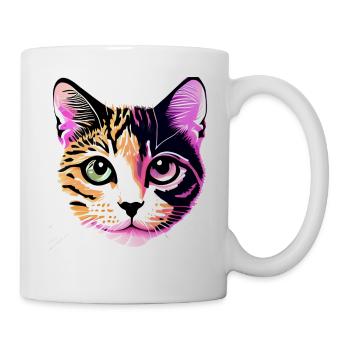 Colorful cat - Mug - white - Right