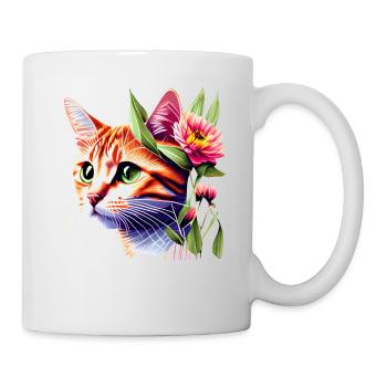 Bloom Cat, colorful - Mug - white - Right
