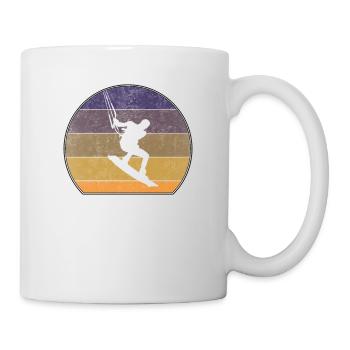 Kitesurf rétro Sunset Kitesurf - Mug blanc - blanc - Droite