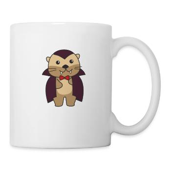 Otter Happy Halloween Cute Vampire Costume - Mug - white - Right