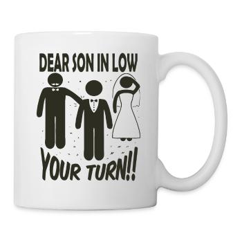 Heiraten JGA Bier Trinken Saufen Bräutigam - Tasse - Weiß - Rechts