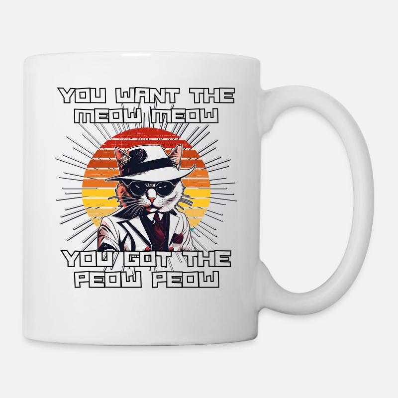 Katzen Katze Katzenshirt Katze Geschenkidee kitten - Tasse - Weiß