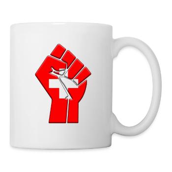 Schweiz Flagge Country Pride Native Abstammung - Tasse - Weiß - Rechts