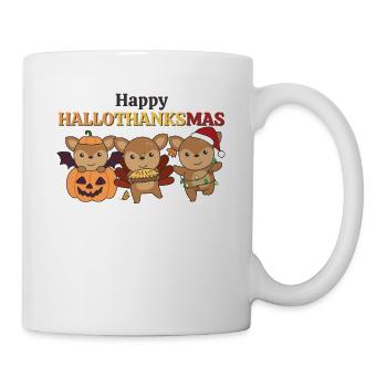 Happy Hallothanksmas Deer Christmas Deer - Mug - white - Right