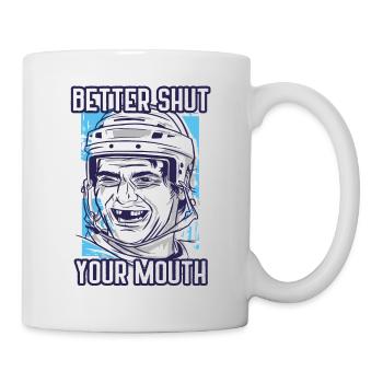 Eishockey Ice Hockey Zahnloser Spieler Hockeyspiel - Tasse - Weiß - Rechts