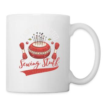 Facilement distrait par kit de couture, couturière, couturière - Mug blanc - blanc - Droite