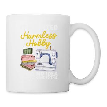 In the beginning it was a harmless hobby: sewing, quilting - Mug - white - Right
