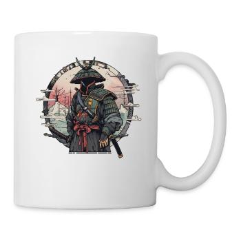 Asien 80er Japanischer Retro Samurais Samurai - Tasse - Weiß - Rechts