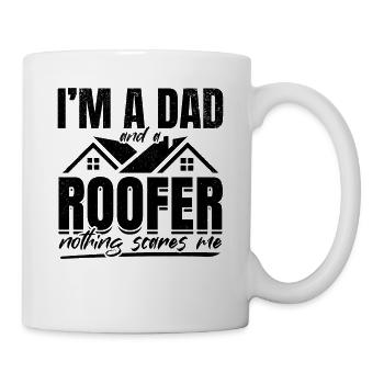 I'm A Dad And A Roofer Nothing Scares Me - Dad Roo - Mug - white - Right