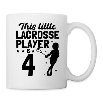 This Little Lacrosse Player Is 4 - Lacrosse Player - Mug - white - Right