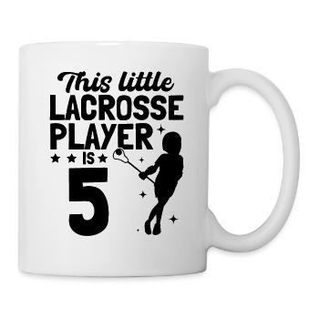 This Little Lacrosse Player Is 5 - Lacrosse Player - Mug - white - Right