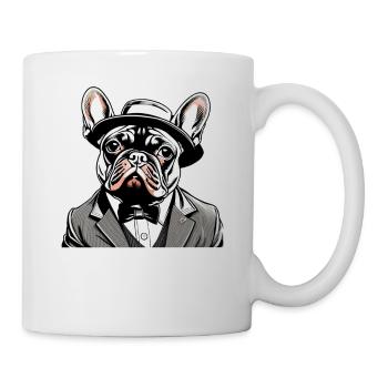 French Bulldog T Shirt Dog funny dog design Dogs - Mug - white - Right