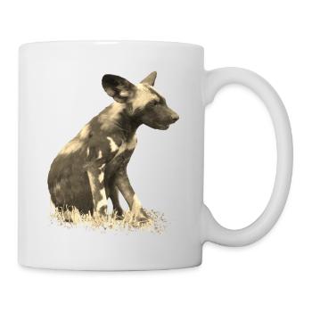 Wild dog in cuttlefish - Dog - Wild animal - Africa - Mug - white - Right