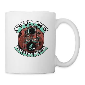 Space Drummer Spaceship Taikonaut Cosmonaut - Mug - white - Right