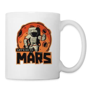 Allons sur Mars Taikonaut Cosmonaut Spaceship - Mug blanc - blanc - Droite