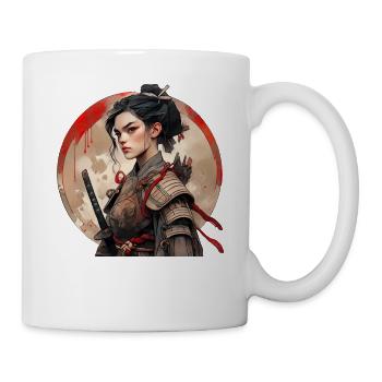 Asien 80er Japanischer Retro Samurais Samurai - Tasse - Weiß - Rechts