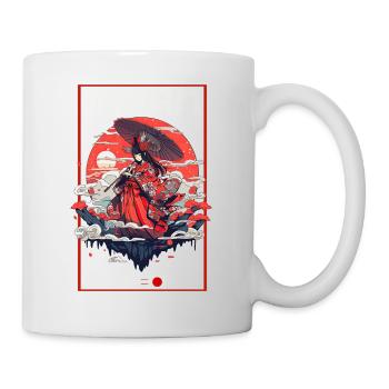 Asien 80er Japanischer Retro Samurais Samurai - Tasse - Weiß - Rechts
