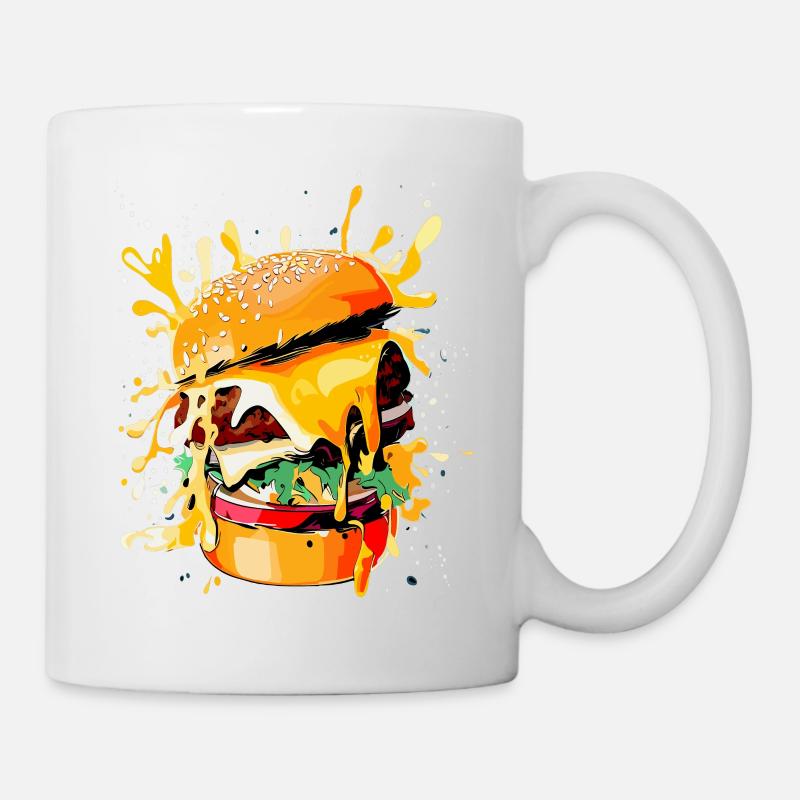 Cheeseburger Burger Liebhaber - Tasse - Weiß