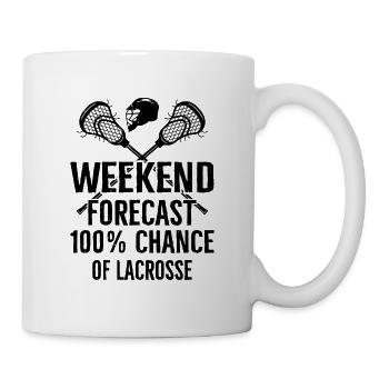 Lacrosse - Prévisions de fin de semaine 100% de chances de Lacross - Mug blanc - blanc - Droite