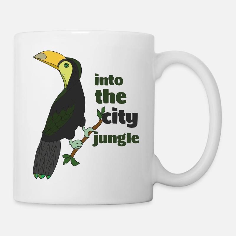 Tukan Into The City Jugle - Mug - white