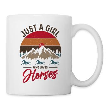 Horse Lover Gift Just A Girl Who Loves Horses - Mug - white - Right