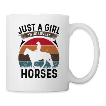 Horse Lover Gift Just A Girl Who Loves Horses - Mug - white - Right