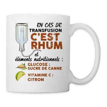 C'est Rhum ou Sérum Cadeau Humour Apéro Homme - Mug blanc - blanc - Droite
