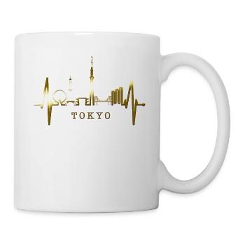 Tokyo Skyline Heartbeat Japan Heart I Love Tokyo - Mug - white - Right