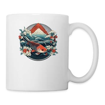 koi fish koi carp koi garden pond koi - Mug - white - Right