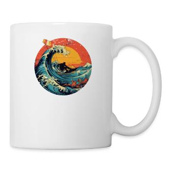 kitesurf kitesurf kitesurf kite surf planche - Mug blanc - blanc - Droite