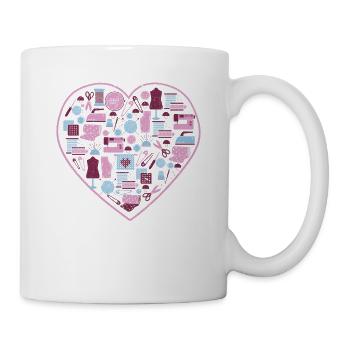 Machine à coudre Quilters Quilters Sewing Lover Lover - Mug blanc - blanc - Droite