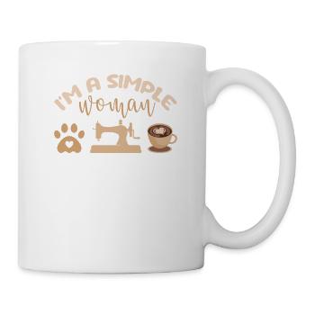 I am a simple woman dog lover coffee - Mug - white - Right