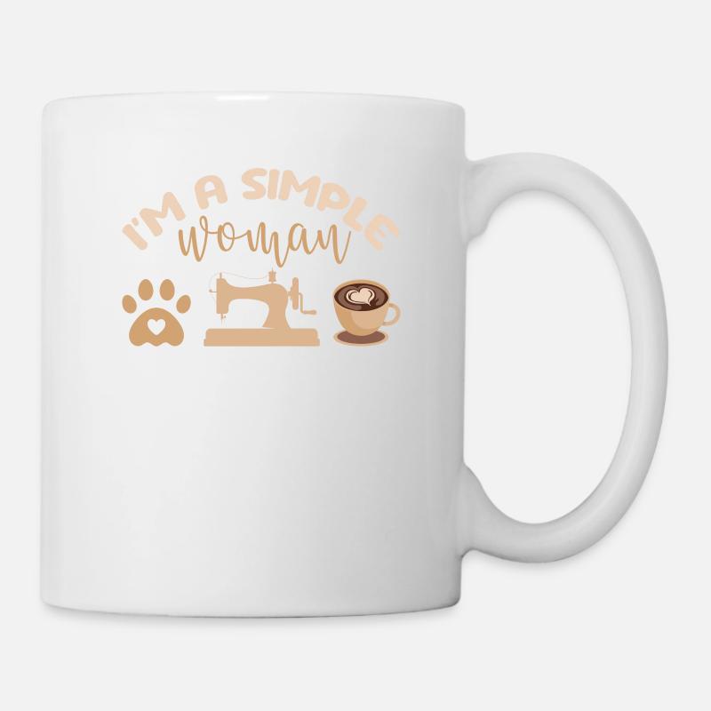 I am a simple woman dog lover coffee - Mug - white