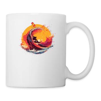 Kitesurf Kiteboard Kitesurfing Kite-Surf Vintage - Mug blanc - blanc - Droite