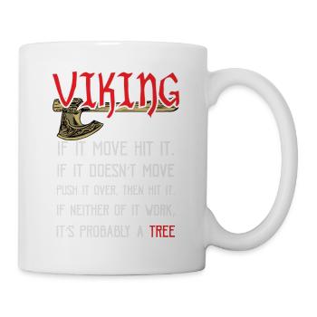Wikinger Fan Geschenk Barbarben Wikinger Krieger - Tasse - Weiß - Rechts