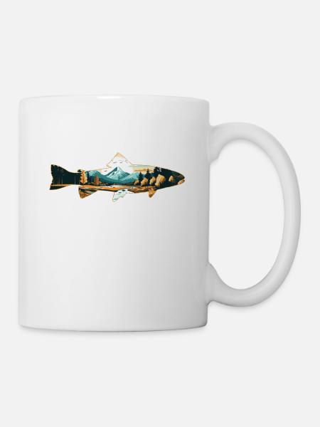 Fliegenfischen auf Forellen: Der Traum eines jeden - Tasse - Weiß