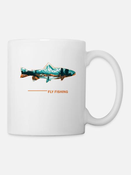 Fliegenfischen in Colorado inmitten der Rocky - Tasse - Weiß