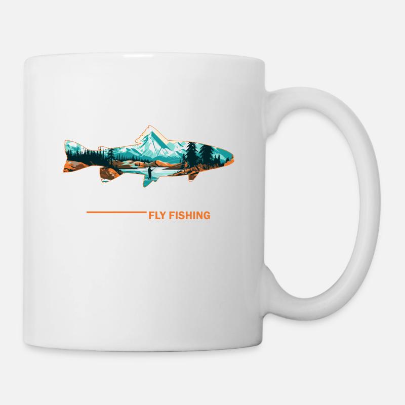 Fliegenfischen in Colorado inmitten der Rocky - Tasse - Weiß