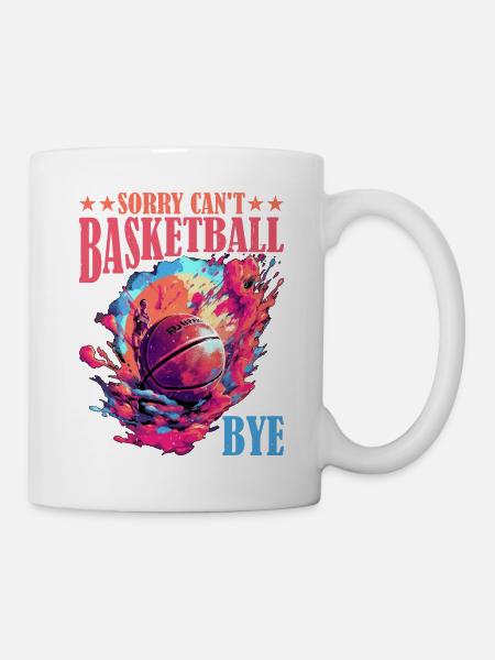 Désolé ne peut pas Basketball Bye 5 - Mug blanc - blanc