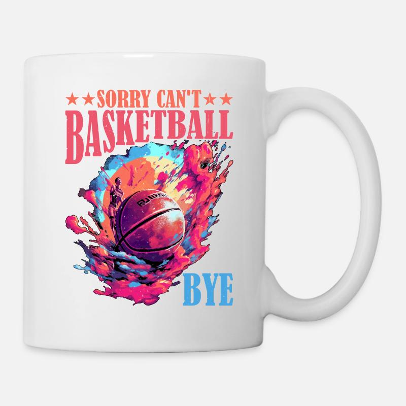 Désolé ne peut pas Basketball Bye 5 - Mug blanc - blanc