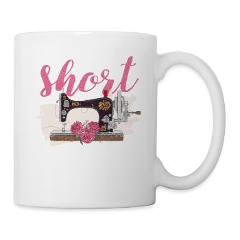 La vie est courte Acheter le tissu coudre coudre près - Mug blanc - blanc - Droite