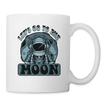Let's Go To The Moon Taikonaut Cosmonaut Astronaut - Mug - white - Right