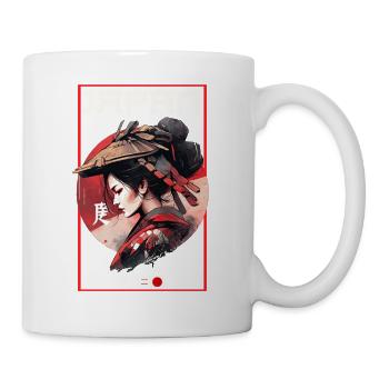 Asien 80er Japanischer Retro Samurais Samurai - Tasse - Weiß - Rechts