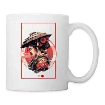 Asien 80er Japanischer Retro Samurais Samurai - Tasse - Weiß - Rechts