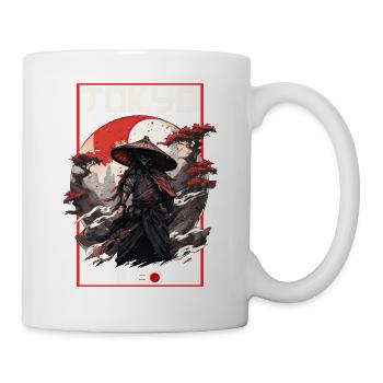 Asien 80er Japanischer Retro Samurais Samurai - Tasse - Weiß - Rechts