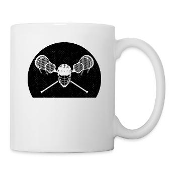 Lacrosse Sticks Lacrosse Helmet Lacrosse Player La - Mug - white - Right