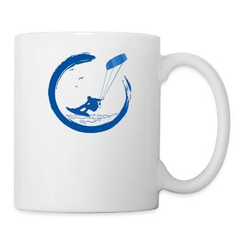 kitesurf kitesurf kitesurf kite surf planche - Mug blanc - blanc - Droite