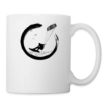 kitesurf kitesurf kitesurf kite surf planche - Mug blanc - blanc - Droite